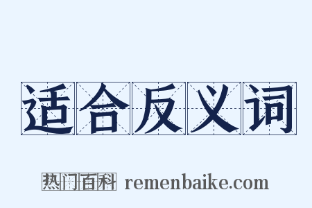 适合反义词是什么意思的图片